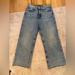Rag & Bone Wide Leg Cropped Jeans